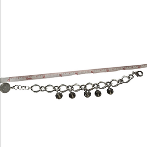 Elegant Silver Charm Bracelet